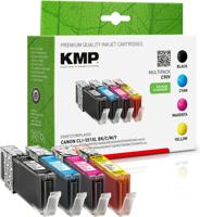 KMP Inktcartridge vervangt Canon CLI-551BK XL, CLI-551C XL, CLI-551M XL, CLI551Y XL Compatibel Combipack Foto zwart, Cyaan, Magenta, Geel C90V 1520,0050 - thumbnail