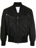 Ports V veste bomber à fermeture zippée - Noir