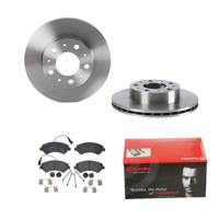 Remmenset, remschijf BREMBO, Remschijftype: Binnen geventileerd, Inbouwplaats: Vooras, u.a. für Fiat, Peugeot, Citroën