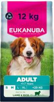 Eukanuba Hondenvoer Droog met lam & rijst voor kleine en middelgrote rassen – premium droogvoer voor volwassen honden, 12 kg