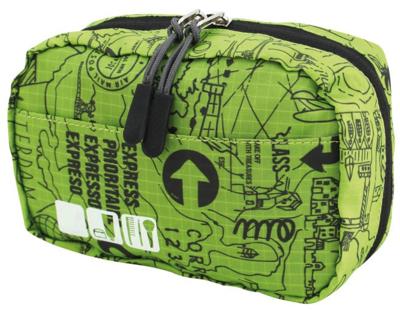 TravelSafe toilettas 16,5 x 11 cm polyester groen/zwart TravelSafe toilettas 16,5 x 11 cm polyester groen/zwart
