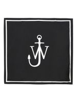 JW Anderson foulard en soie à logo imprimé - Noir