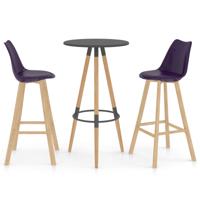 vidaXL 3-delige Barset paars