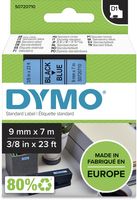 Dymo D1 tape 9 mm, zwart op blauw - thumbnail