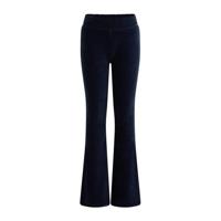 WE Fashion corduroy flared broek donkerblauw