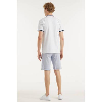 Twinlife regular fit polo met contrastbies wit Twinlife regular fit polo met contrastbies wit