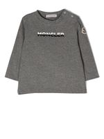 Moncler Enfant t-shirt à patch logo - Gris - thumbnail