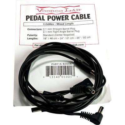 Voodoo Lab RSMIX Combi 3-Pack kabels PPBAR-RS 18, 24 en 36 inch recht-haaks