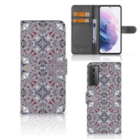 Samsung Galaxy S21 Plus Bookcase Flower Tiles - thumbnail