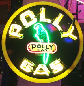 Polly Gas Neon Met Achterplaat 60 x 60 cm