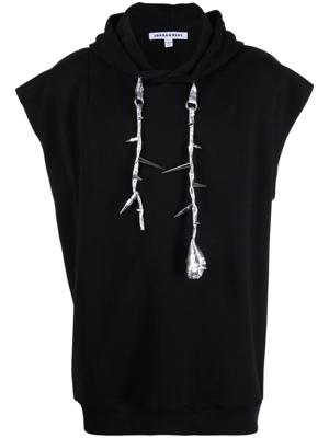 JORDANLUCA Hoodie met korte mouwen - Zwart