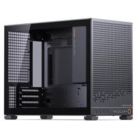 Jonsbo D32 PRO PC-behuizing, zwart, compacte mATX-case met back-connect-ondersteuning, gehard glas, stoffilters en high-end koeling