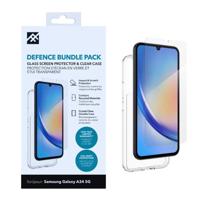 ZAGG iFrogz Defensie beschermhoes compatibel Samsung Galaxy A34 5G, bonusschermbeschermer, duurzaam, klikbestendig, antislip, slank, gerecycled, helder