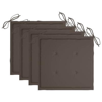 vidaXL Tuinstoelkussens 4 st 50x50x3 cm oxford stof taupe vidaXL Tuinstoelkussens 4 st 50x50x3 cm oxford stof taupe