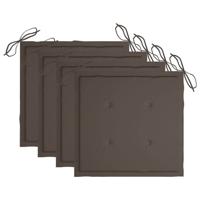 vidaXL Tuinstoelkussens 4 st 50x50x3 cm oxford stof taupe