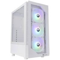 Thermaltake CA-1X3-00M6WN-00 Midi-tower Gaming-behuizing Wit 3 voorgeïnstalleerde LED-ventilators, Zijvenster - thumbnail