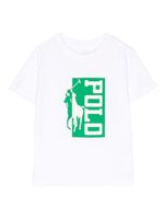 Ralph Lauren Kids t-shirt en coton à logo imprimé - Blanc