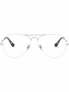 Ray-Ban lunettes de vue à monture aviateur - Argent