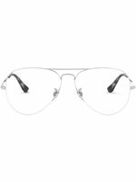 Ray-Ban lunettes de vue à monture aviateur - Argent