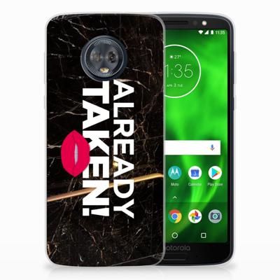 Motorola Moto G6 Siliconen hoesje met naam Already Taken Black Motorola Moto G6 Siliconen hoesje met naam Already Taken Black