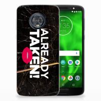 Motorola Moto G6 Siliconen hoesje met naam Already Taken Black