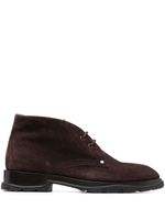 Alexander McQueen bottines en daim à lacets - Marron - thumbnail