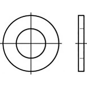 TOOLCRAFT Onderlegringen Staal 100 stuk(s) TO-5433651