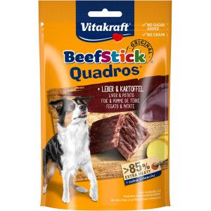 Vitakraft Beefstick Quadros met lever & aardappel hondensnack (70 g) 7 verpakkingen