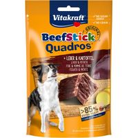 Vitakraft Beefstick Quadros met lever & aardappel hondensnack (70 g) 3 verpakkingen