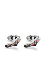 Paul Smith boutons de manchette 'Artist Stripe' à design de chaussette - Argent