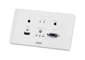 ATEN HDMI & VGA HDBaseT-zender met EU wandplaat/PoH (4K op 100 m) (HDBaseT klasse A)