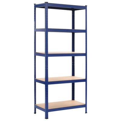 vidaXL Opbergrek 80x40x180 cm staal en MDF blauw vidaXL Opbergrek 80x40x180 cm staal en MDF blauw