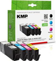 KMP Inktcartridge vervangt Canon PGI-580PGBK XXL, CLI-581C XXL, CLI-581M XXL, CLI-581Y XXL Compatibel Combipack Zwart, Cyaan, Magenta, Geel C110V 1576,0205