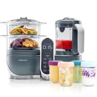 Nutribaby Plus Industrieel Grijs + Babymoov 4 glazen bewaarpotjes 220 ml (A004313)