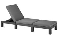 Allibert ligbed Daytona incl. kussen - cool grey - 22x65x195 cm - Leen Bakker - thumbnail