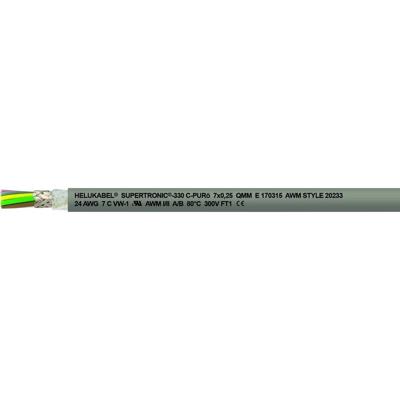 Helukabel 49809-1000 Geleiderkettingkabel S-TRONIC-330 C-PURö 3 x 0.25 mm² Grijs 1000 m