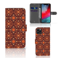 Apple iPhone 11 Pro Max Telefoon Hoesje Batik Brown - thumbnail