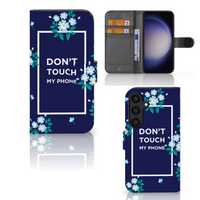 Samsung Galaxy S24 Portemonnee Hoesje Flowers Blue DTMP