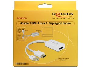 DeLOCK 62496 video kabel adapter 0,245 m DisplayPort HDMI + USB Wit