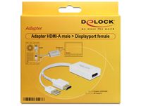 DeLOCK 62496 video kabel adapter 0,245 m DisplayPort HDMI + USB Wit - thumbnail