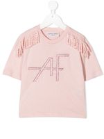 Alberta Ferretti Kids t-shirt à franges - Rose