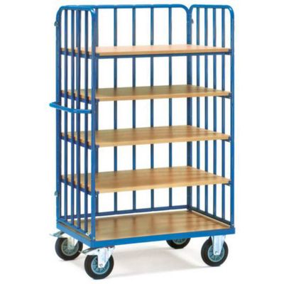 Fetra Hauptartikel 8353-1 Etagewagen Staal Poedercoating Laadvermogen (max.): 500 kg Stralend blauw (RAL 5007)