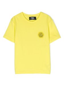 Karl Lagerfeld Kids t-shirt à patch logo - Jaune