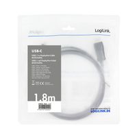 LogiLink UA0335 USB-C-displaykabel USB-C / DisplayPort Adapterkabel USB-C stekker, DisplayPort-stekker 1.80 m Zwart - thumbnail