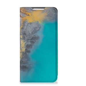 Samsung Galaxy S22 Standcase Marble Blue Gold