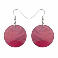 Oorhangers Capiz Schelpen Rood