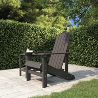 Tuinstoel Adirondack HDPE antracietkleurig - thumbnail