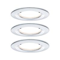 Paulmann Nova Inbouwlamp voor badkamer Set van 3 stuks LED LED 18 W IP44 Chroom (glanzend) - thumbnail