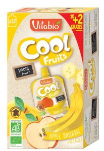 Vitabio Coolfruit appel-banaan 90 gr bio (12 st)