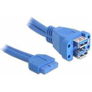 DeLOCK 82942 0.45m Blauw USB-kabel